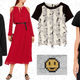 Kéji Denim Jacket, $91 | | Michael Michael Kors Cutout Georgette Dress, $95 | Karl Lagerfeld Fringed Piqué and Satin-Crepe Top, $79 | Anya Hindmarch Valerie Glittered Canvas Clutch, $300 | 3.1 Philip Lim Ruffled Silk Top, $79